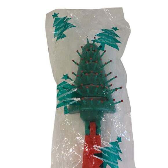 Vintage Avon Christmas Tree Folding Brush Stocking Stuffers Christmas Brush 1994 - Picture 2 of 12
